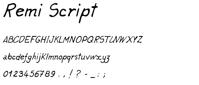 Remi Script font
